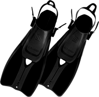 Duo 2 snorkelvinnen Zwart