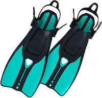 Duo 2 snorkelvinnen Turquoise