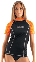 Seac Sub T-SUN Kort Dames Zwart/Oranje XS
