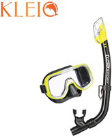 Tusa Sport Mini-Kleio Dry Snorkelset (UC-2022P) Zwart-Geel