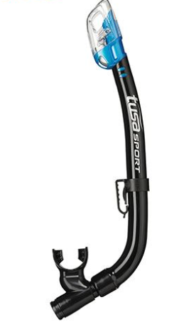 Tusa Sport Mini-Kleio Dry Snorkelset (UC-2022P) Zwart-Blauw-3