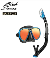 Tusa Sport Powerview Snorkelset - Mirrored (UC2425PMQB) Blauw