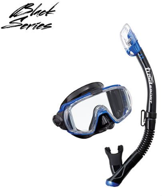 Tusa Sport Visio Tri-Ex Snorkelset (Blauw) Blauw
