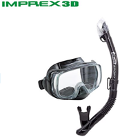 Tusa Sport Imprex 3D Dry Snorkelset (UC-3325P) Zwart