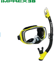 Tusa Sport Imprex 3D Dry Snorkelset (UC-3325P) Geel