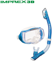 Tusa Sport Imprex 3D Dry Snorkelset (UC-3325P) Blauw
