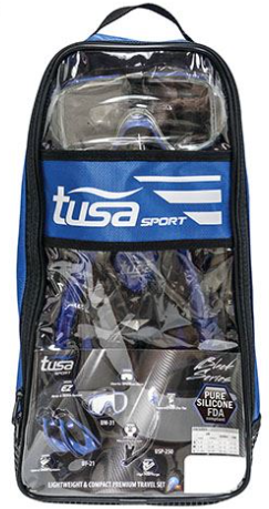 Tusa Sport Visio Tri-Ex Snorkelset (UP-3521QB) Blauw Large-3