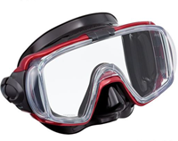 Tusa Sport Visio Tri-Ex Snorkelset (UP-3521QB) Rood Medium-2