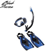 Tusa Sport Visio Tri-Ex Snorkelset (UP-3521QB) Blauw Medium