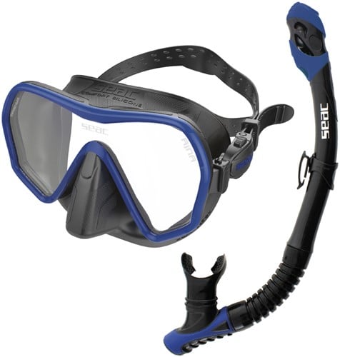 Seac Sub Snorkelset Bis Ajna + Reverse Dry | Blauw